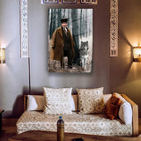 Atatürk ve Bozkurt Orman Portresi Cam Tablo – ATA190
