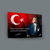 Atatürk’ün “Türkiye’nin Gerçek Sahibi ve Efendisi Köylüdür” Sözü ile Cam Tablo – ATA221