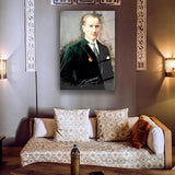 Atatürk Madalyalı Portre Cam Tablo – ATA229
