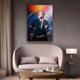 Atatürk Renkli Işık Efektli Modern Portre Cam Tablo – ATA127