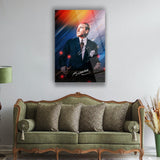 Atatürk Renkli Işık Efektli Modern Portre Cam Tablo – ATA127