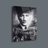 Atatürk Askeri Kompozisyon Cam Tablo – ATA130