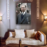 Atatürk Renkli Tarihi Fotoğraf Cam Tablo – ATA145