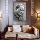 Atatürk Karakalem Portre Çalışması Cam Tablo – ATA146