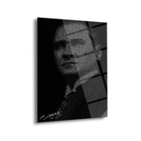 Atatürk Siluet Yazı Sanatı Cam Tablo – ATA147