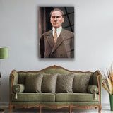 Atatürk Kararlı Bakışlar Cam Tablo – ATA157