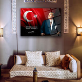 Atatürk’ün Ekonomi Sözü ile Portre Cam Tablo – ATA211