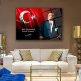 Atatürk’ün Ekonomi Sözü ile Portre Cam Tablo – ATA211