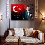 Atatürk’ün “Sanatsız Kalan Bir Milletin Hayat Damarlarından Biri Kopmuş Demektir” Sözü ile Cam Tablo – ATA219