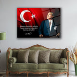 Atatürk’ün “Sanatsız Kalan Bir Milletin Hayat Damarlarından Biri Kopmuş Demektir” Sözü ile Cam Tablo – ATA219