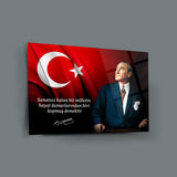 Atatürk’ün “Sanatsız Kalan Bir Milletin Hayat Damarlarından Biri Kopmuş Demektir” Sözü ile Cam Tablo – ATA219