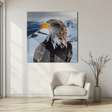 Kartal Portre Modern Kare Cam Tablo - MODK001