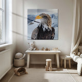 Kartal Portre Modern Kare Cam Tablo - MODK001
