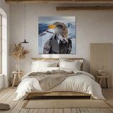 Kartal Portre Modern Kare Cam Tablo - MODK001