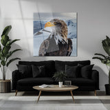 Kartal Portre Modern Kare Cam Tablo - MODK001