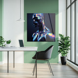Fütüristik Neon Portre Kare Cam Tablo - MODK041