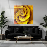 Altın Spiral Doğa Sanatı Kare Cam Tablo - MODK097