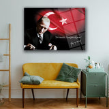 Atatürk “Ne Mutlu Türküm Diyene” Yazılı Cam Tablo – ATA118