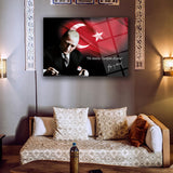 Atatürk “Ne Mutlu Türküm Diyene” Yazılı Cam Tablo – ATA118