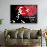 Atatürk “Ne Mutlu Türküm Diyene” Yazılı Cam Tablo – ATA118
