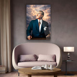 Atatürk Bulut Arka Plan Cam Tablo – ATA267