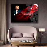 Atatürk Sözlü Türk Bayrağı Cam Tablo - ATA325
