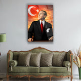 Atatürk Türk Bayrağı Fon Cam Tablo – ATA269