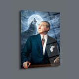 Atatürk Bozkurt Ay Temalı Cam Tablo – ATA270