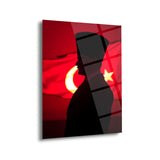 Atatürk Silüet Türk Bayrağı Cam Tablo – ATA284