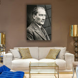 Atatürk Çizim Portre Cam Tablo – ATA307