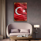 Türk Bayrağı Klasik Cam Tablo – ATA309