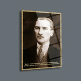 Mustafa Kemal Atatürk Sözlü Klasik Portre Cam Tablo – ATA299