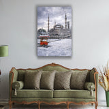 Karlı Sultanahmet Camii Cam Tablo - ISL245