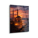 Ortaköy Camii Gün Batımı Cam Tablo - ISL246