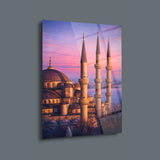 Gün Batımında Sultanahmet Camii Cam Tablo - ISL247