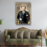 Atatürk Portre Cam Tablo – Modern Mustafa Kemal Atatürk Duvar Dekoru – ATA252