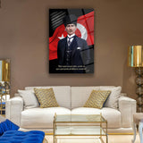 Atatürk “Ben Sporcunun Zeki, Çevik ve Ahlâklısını Severim” Cam Tablo – ATA255