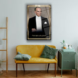 Atatürk “Türk; Öğün, Çalış, Güven” Cam Tablo – ATA254