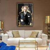 Atatürk Portre Cam Tablo – Modern Duvar Dekoru – ATA256