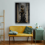 Medusa Heykel Cam Tablo - MOD161