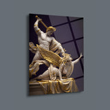 Perseus ve Medusa Heykel Cam Tablo - MOD160