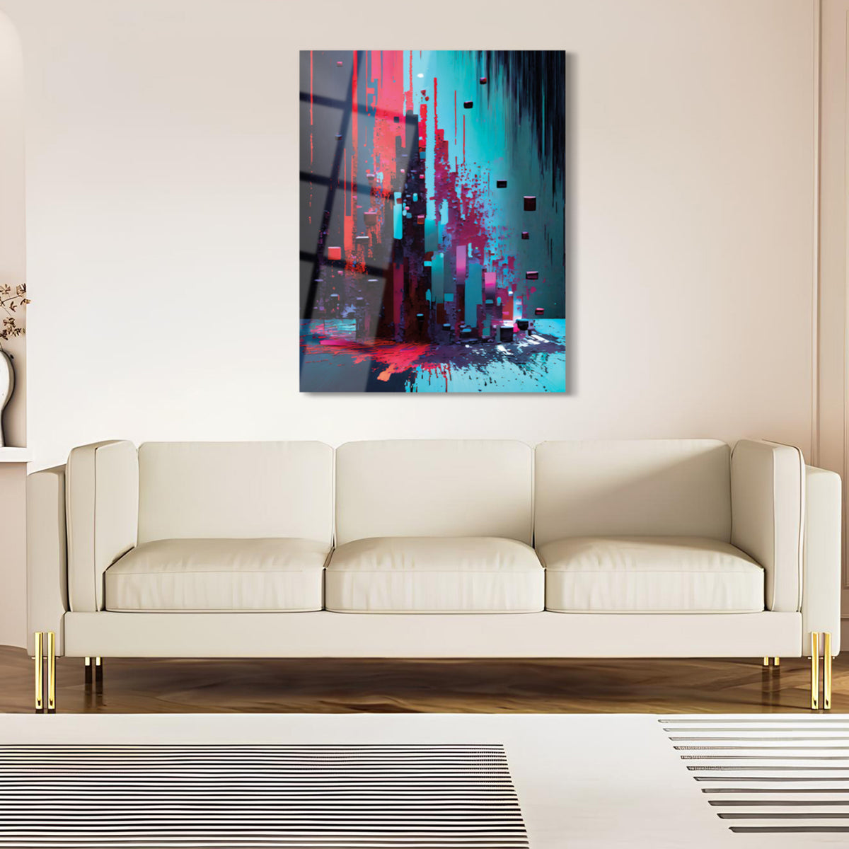 Modern cam duvar tablosu, özgün MOD038 görseli