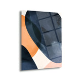 Geometrik Gece Soyut Cam Tablo - MOD145