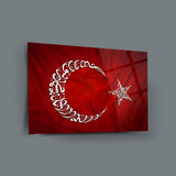 Hat Sanatı Türk Bayrağı Cam Tablo – ATA319