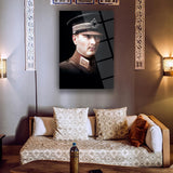 Atatürk Genç Asker Portre Cam Tablo – ATA134