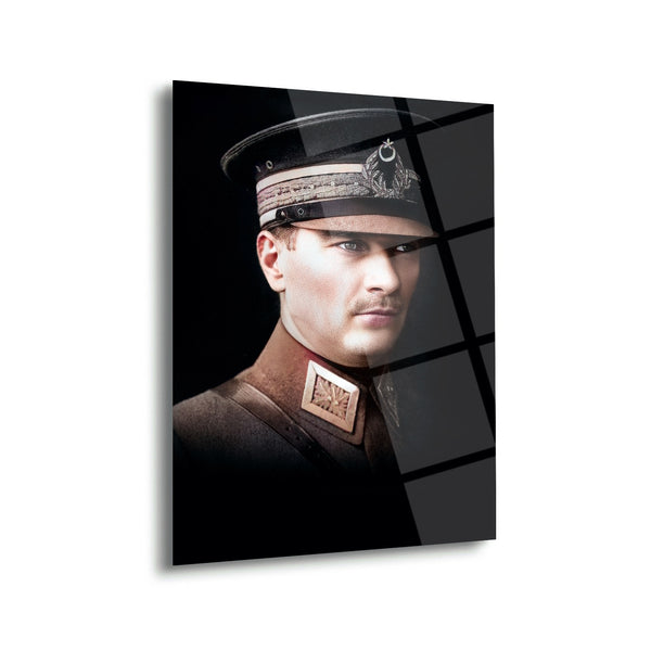 Atatürk Genç Asker Portre Cam Tablo – ATA134