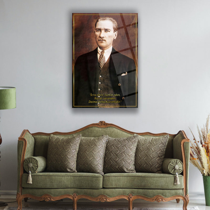 Atatürk İcra ve Tatbik Sözü Cam Tablo – ATA140
