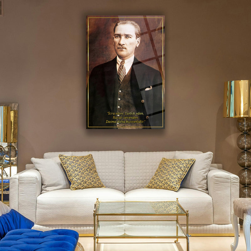 Atatürk İcra ve Tatbik Sözü Cam Tablo – ATA140