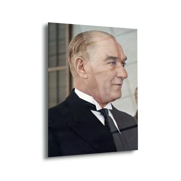 Atatürk Profilden Portre Cam Tablo – ATA155