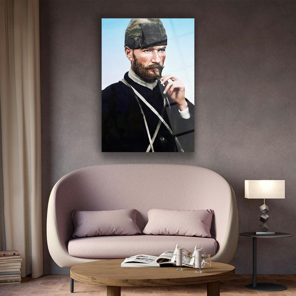 Atatürk Sakallı Portre Cam Tablo – ATA162